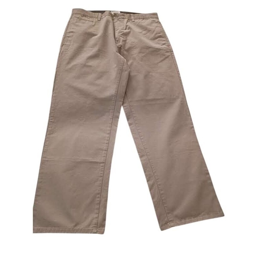 Gap Hudson Straight Leg Khaki Tan Chino Pants Mens 36x30‎ Cotton Trousers